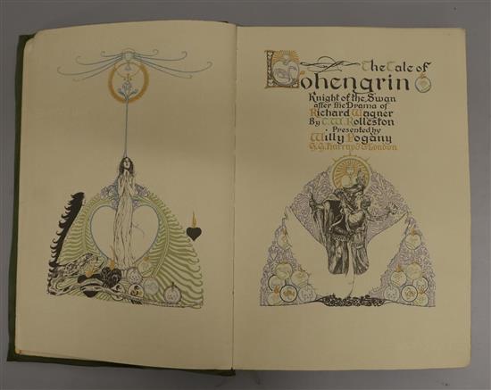 Wagner, Richard - The Tale of Lohengrin, Knight of the Swan, illustrated by Willy Pogany, qto, green suede